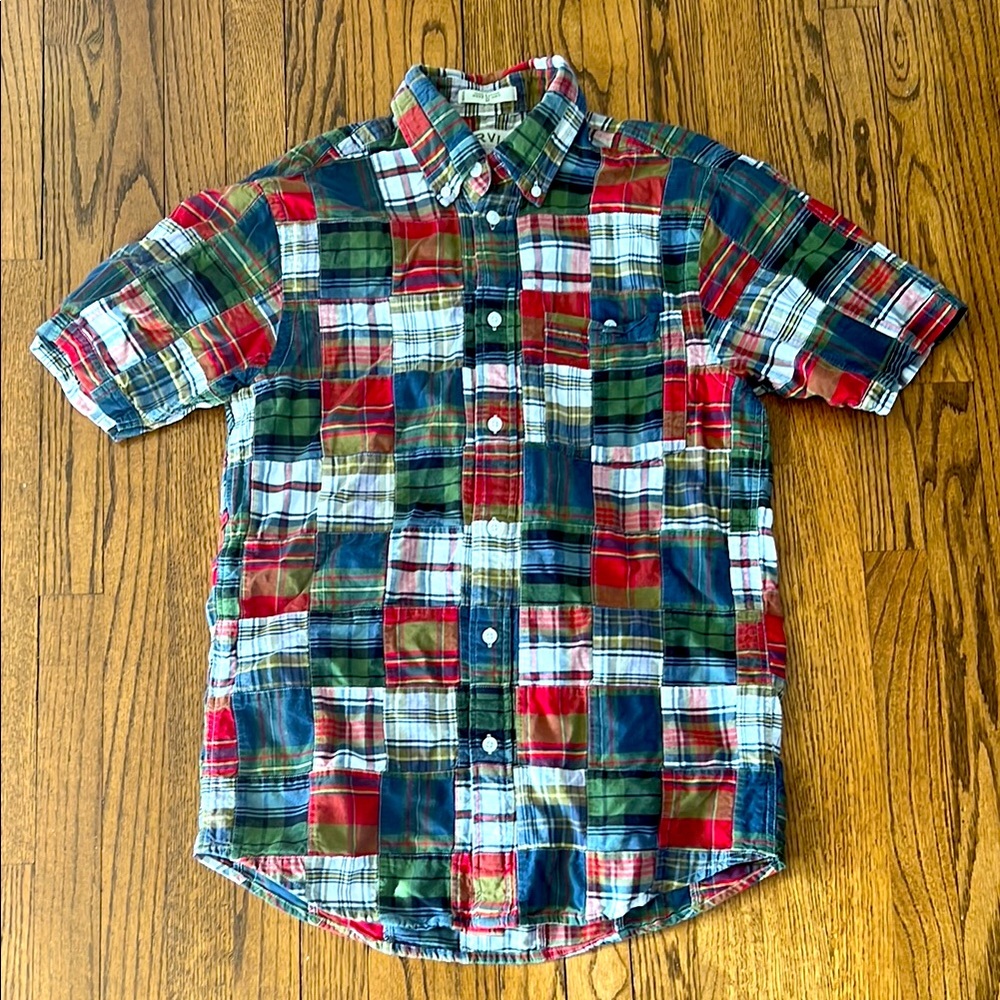 Orvis Men's Plaid Shirt - Red, Green, Blue Medium